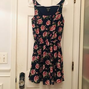 Beautiful Floral (Pink) on Blue background